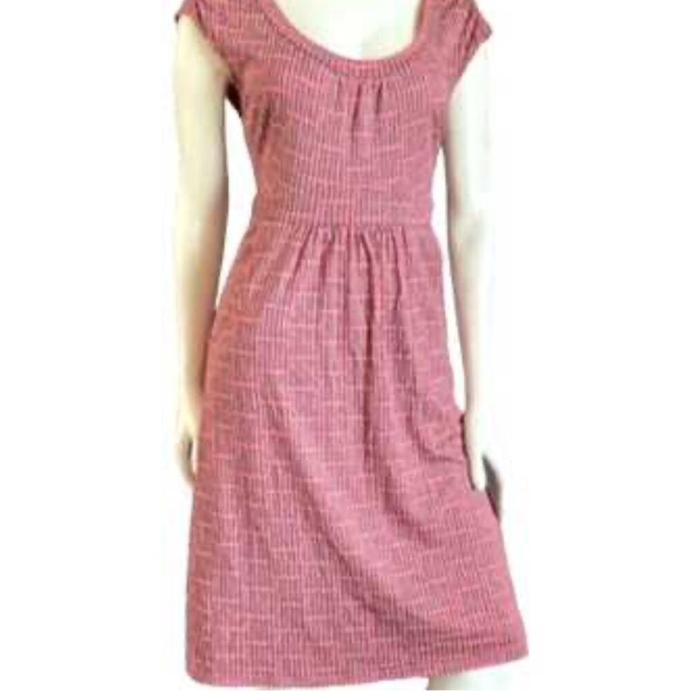 Boden Margot Casual Day Pink Brown Stripe Jersey Dress size 8R